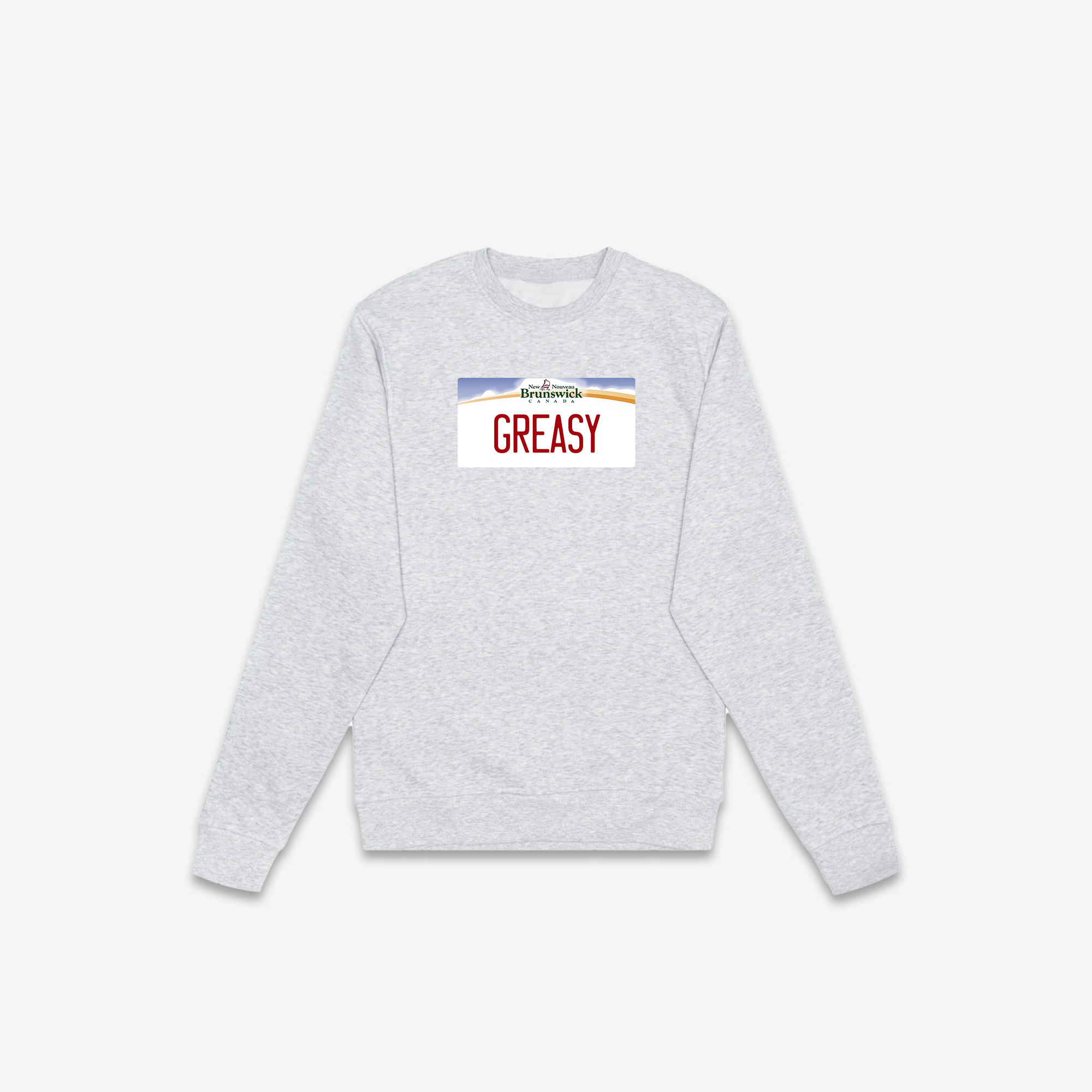 Greasy Crewneck License Plate