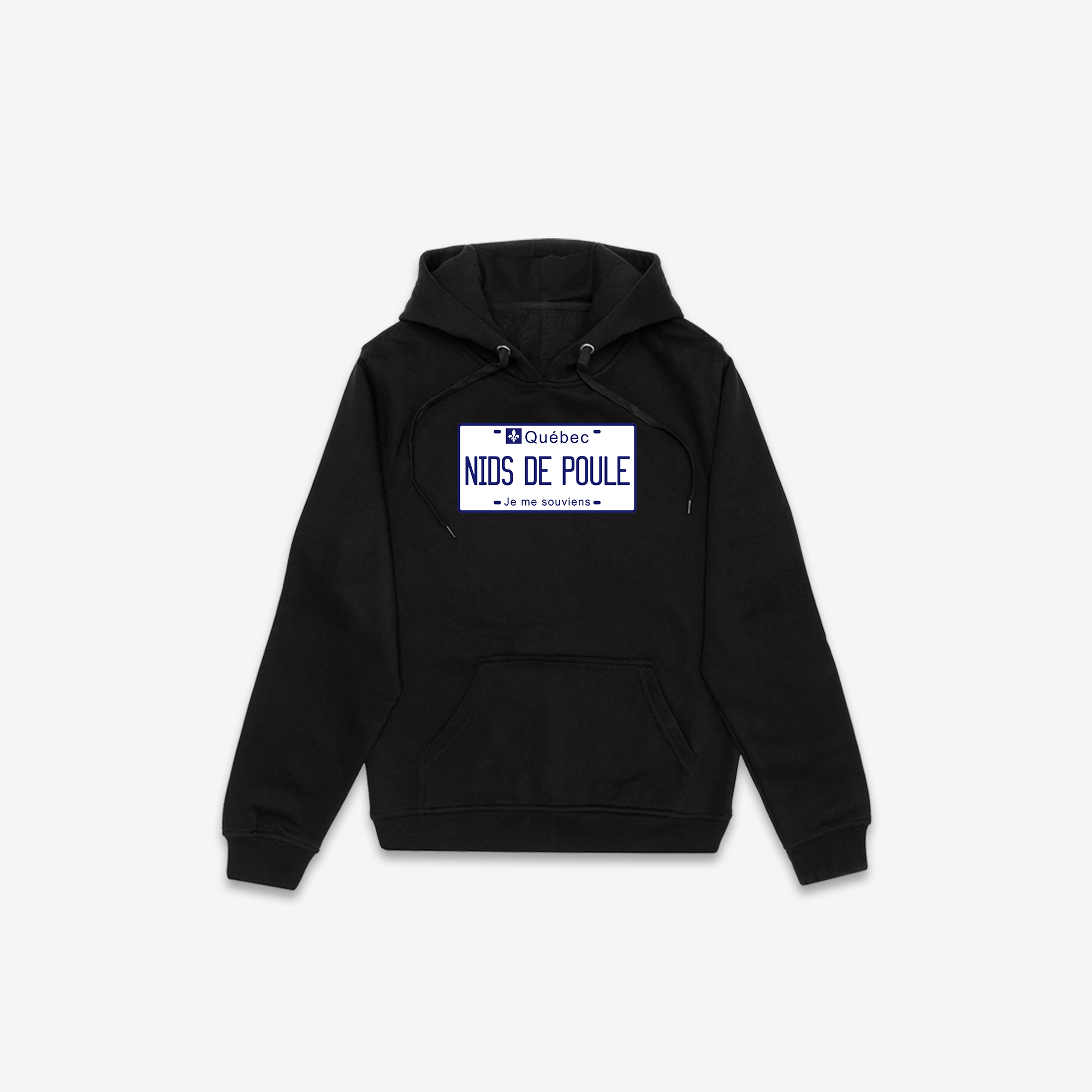 Nids de Poule Licence Plate Hoodie