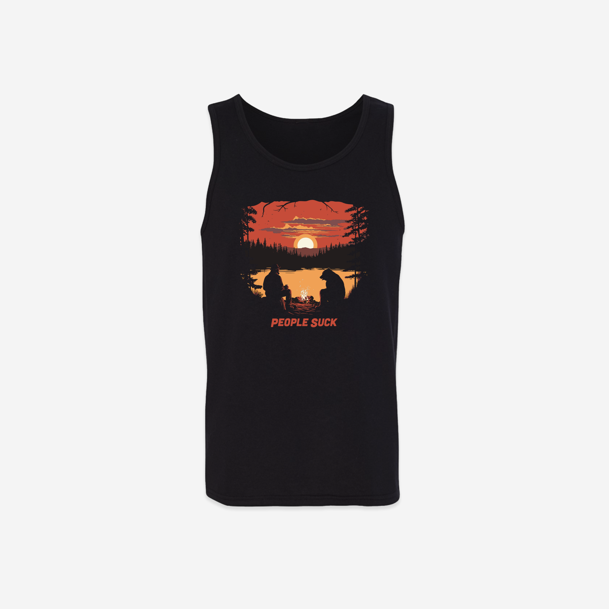 People Suck Tank Top - Black
