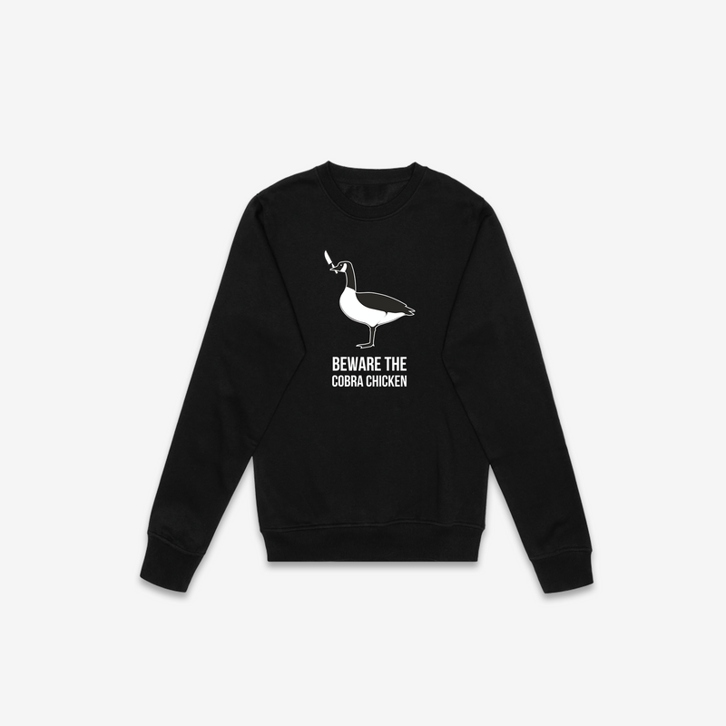 Beware the Cobra Chicken Crewneck