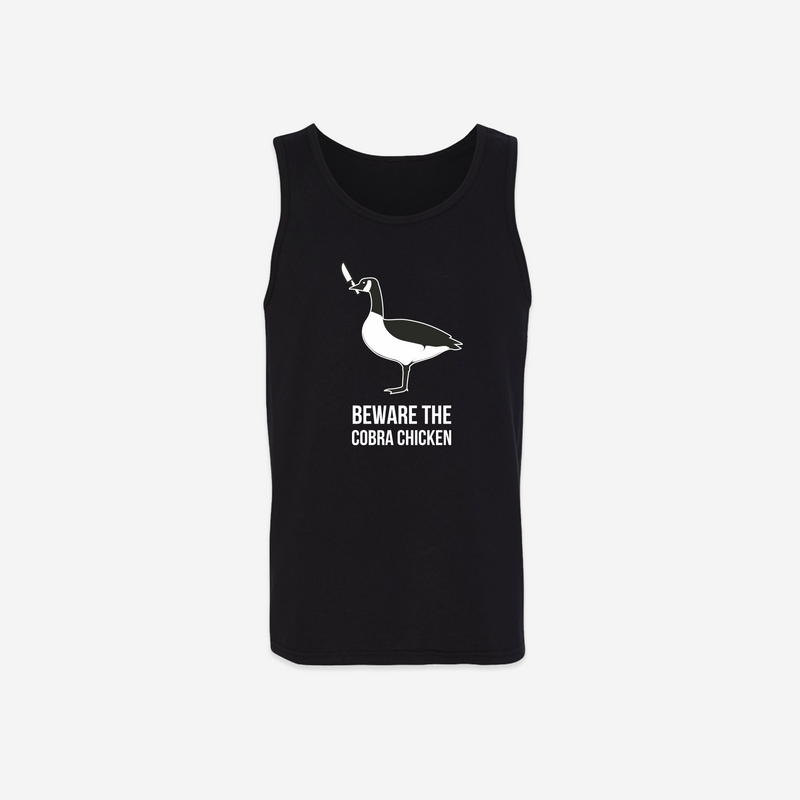 Beware the Cobra Chicken Tank Top - Black