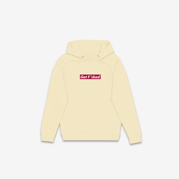 Get F*cked Box Logo Hoodie - Ivory