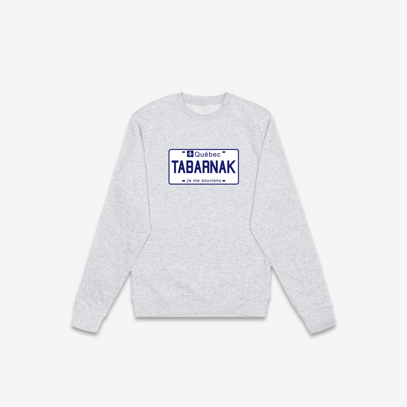 Tabarnak License Plate Crewneck