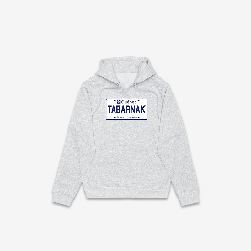 Tabarnak License Plate Hoodie