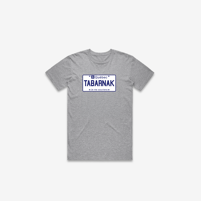 Tabarnak License Plate T-Shirt