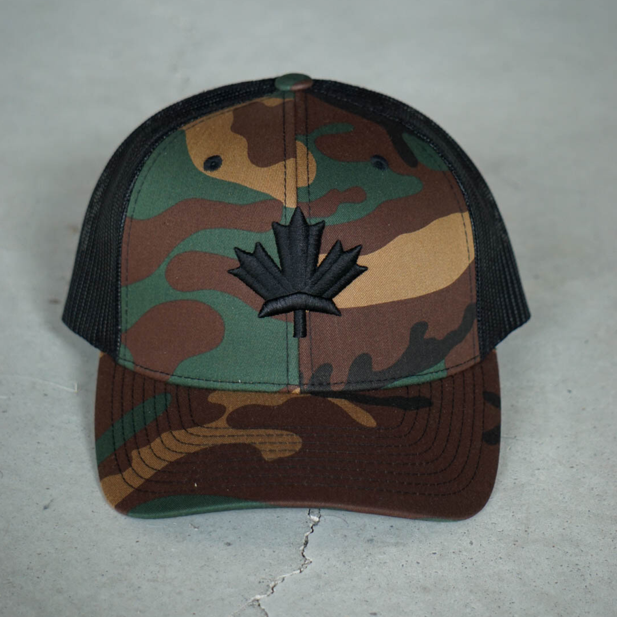 Maple Leaf Trucker Hat - Camo