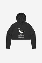 Load image into Gallery viewer, Beware The Cobra Chicken Cropped Hoodie - Black
