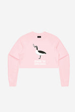Load image into Gallery viewer, Beware The Cobra Chicken Cropped Crewneck - Pink
