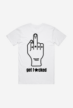 Load image into Gallery viewer, Get F*cked Crescent T-Shirt - White
