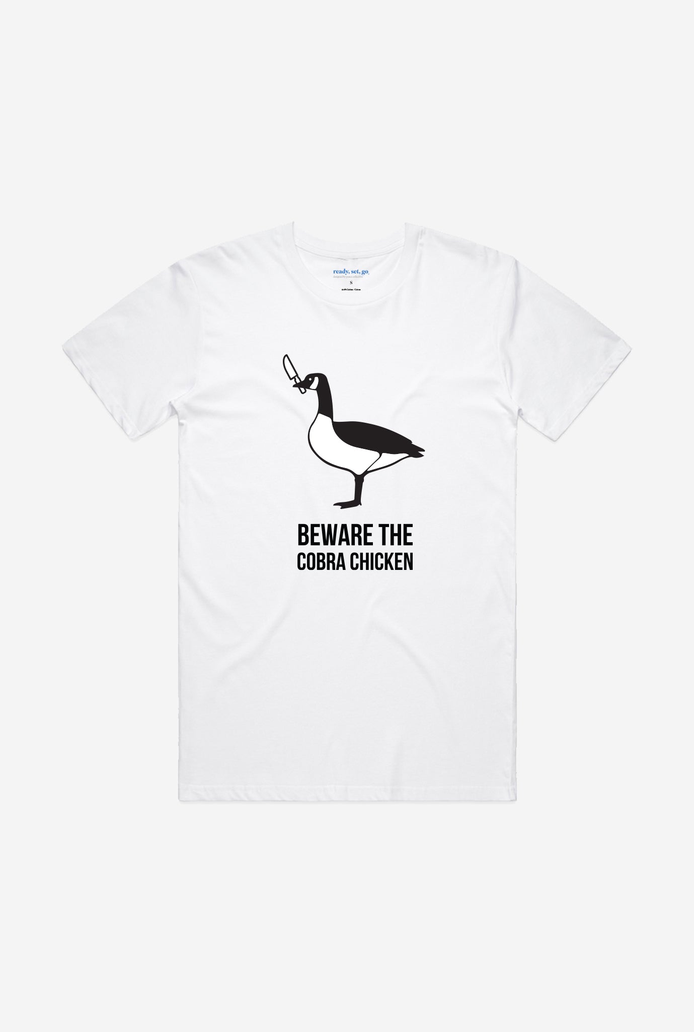 Beware of the Cobra Chicken T-Shirt - White